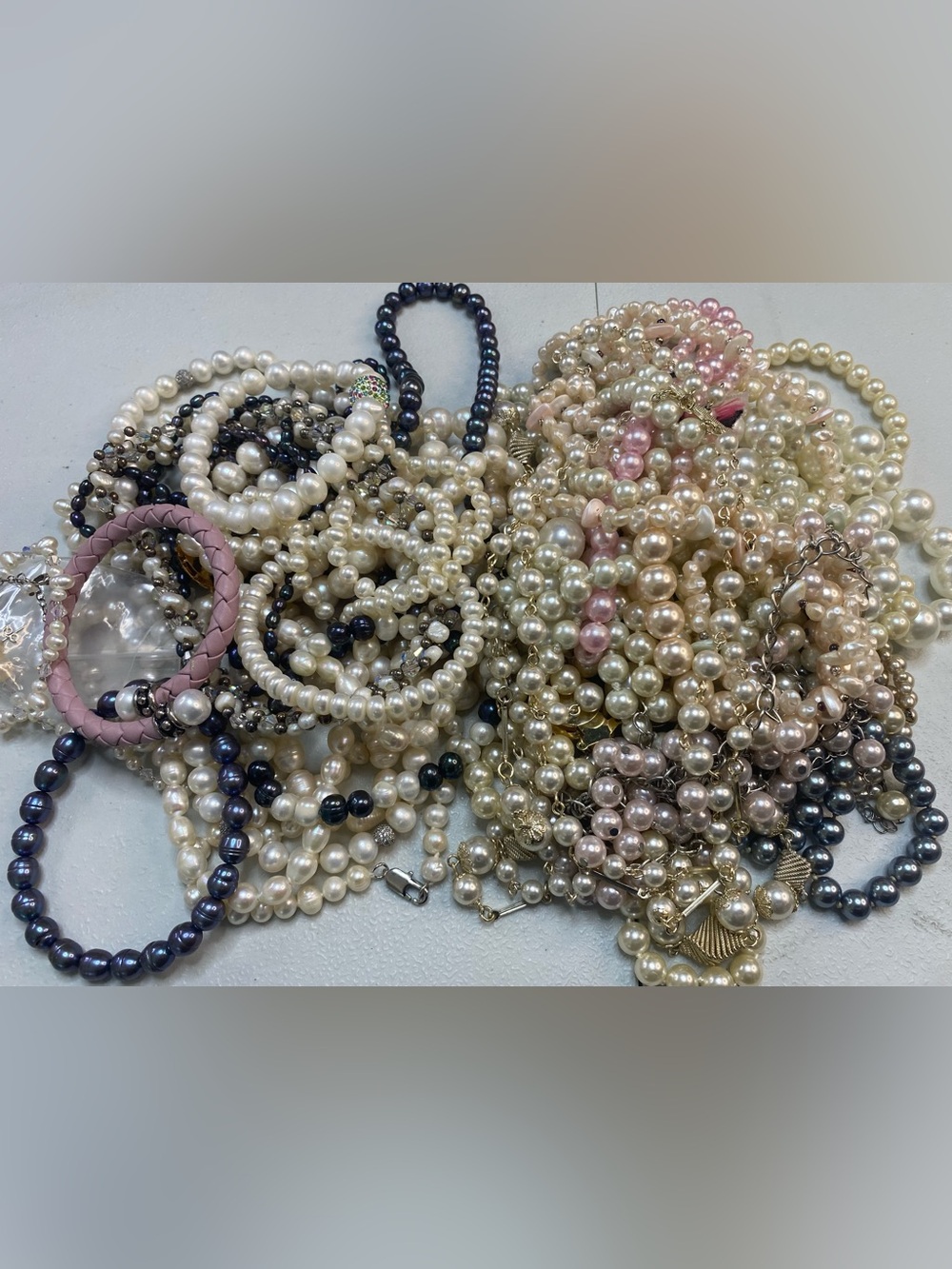 29 Piece Genuine and Faux Pearl Lot Mixed Wearable Jewelry